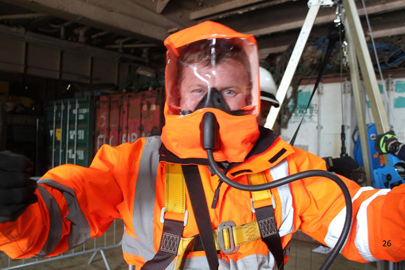 Falkland Islands Medium risk confined spaces training course with Dräger CF1